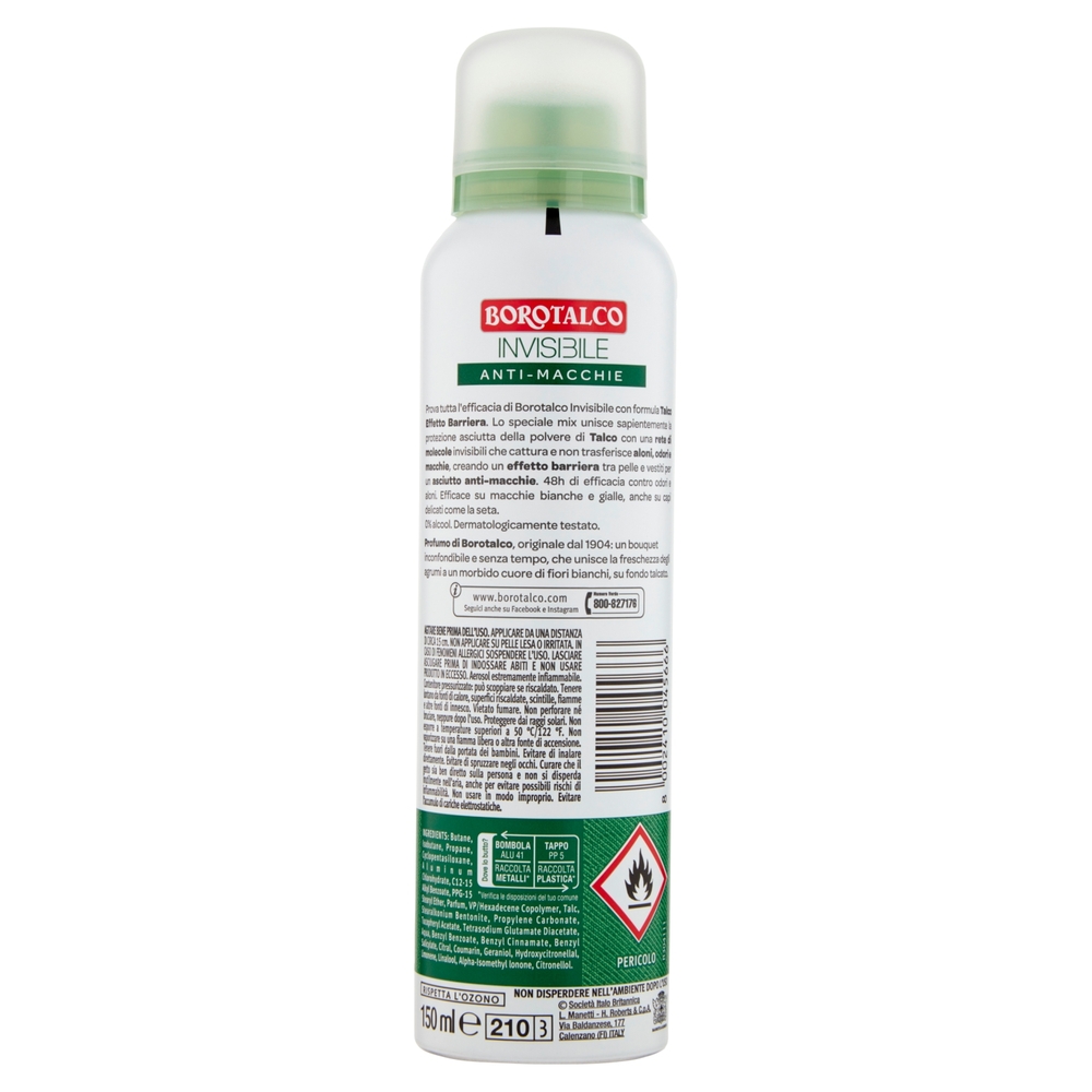 Borotalco Invisibile Profumo di Borotalco Deo Spray 150 ml